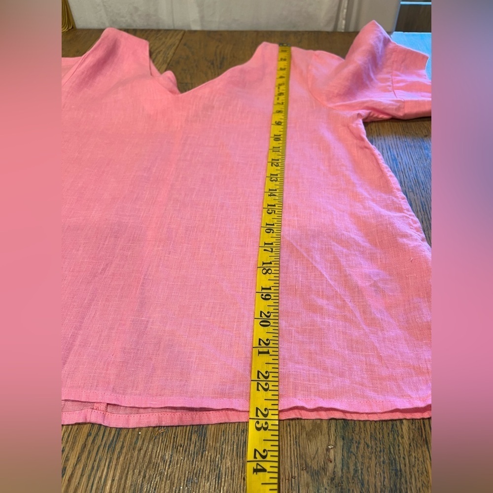 RICH & ROYAL – Pink Linen Top (Estimated M) - Picture 10 of 12